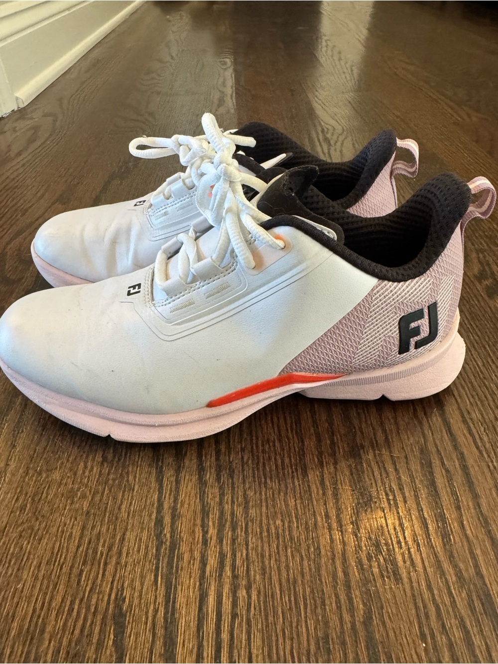 FootJoy Women’s Golf Sneakers in White with Pink Accents
